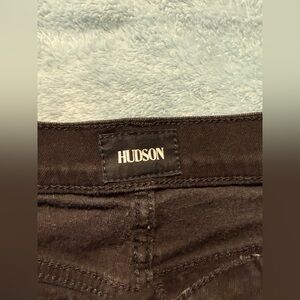 Hudson women's Black Rosalie high rise wide leg Denim Jeans Sz 25